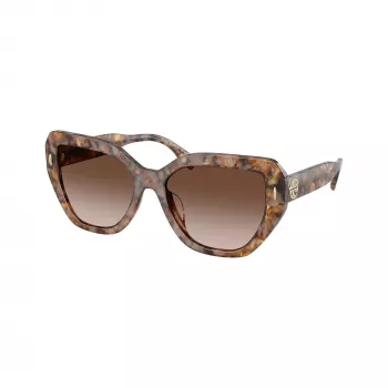 Tory Burch TY7194U197513 damsolglasögon, kvadratiska, acetat, Dark Havana/brun gradient, 55-17-140 mm