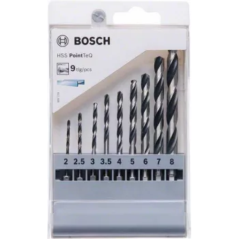 Bosch HSS PointTeQ metallborrset, 9 delar, 2-10 mm, spiralborr 2607002826