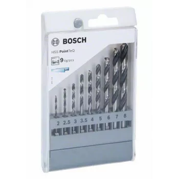 Bosch HSS PointTeQ metallborrset, 9 delar, 2-10 mm, spiralborr 2607002826