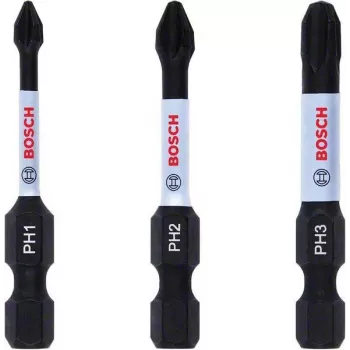 Bosch 2608522491 Phillips PH2 bitset, 3 st, 25 mm, 1/4 inch sexkantskaft
