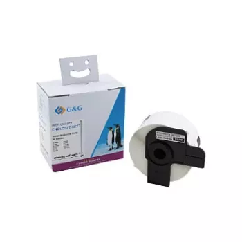 G&G vita termiska direktadressetiketter 38 x 90 mm, 400/rulle, kompatibel med Brother DK-11208 ET-B-G-11208