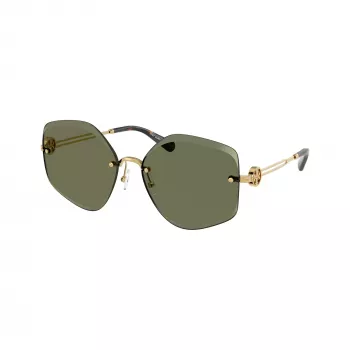 Tory Burch TY6111-334371 dam solglasögon, mörkbrun Havana-fattning, bruna gradientglas, 56/16/140 mm