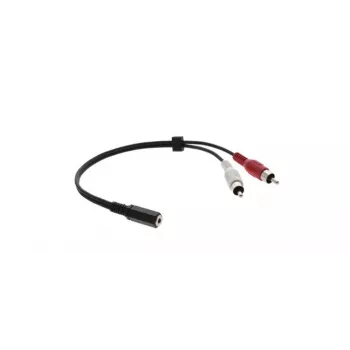 Kramer C-A35F/2RAM-1 ljudadapterkabel – 3,5 mm hona till 2x RCA hane, 30 cm, svart