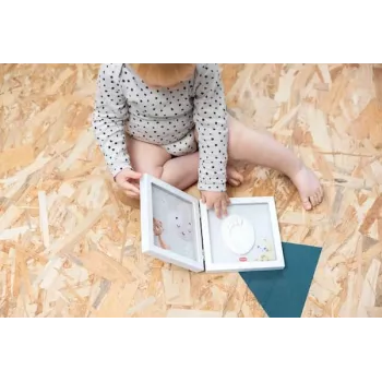 Tiny Love Simple Frame baby handavtrycks- eller fotavtrycksminnesset, vit