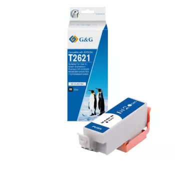 G&G XL svart bläckpatron kompatibel med Epson 26XL (T2621, C13T26214012) – 14657