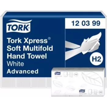 TORK Xpress H2 Advanced multifold handdukar, 2-lagers, vit, 2850 blad (120399)