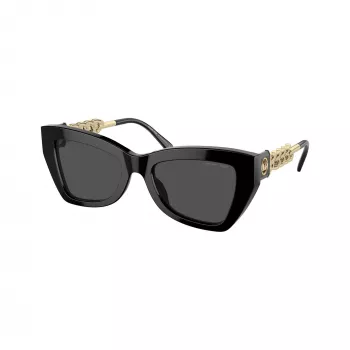 Michael Kors MK2205-300587 dam cat-eye-solglasögon, mörk sköldpaddsfattning, mörkgrå glas, 52/19/140 mm