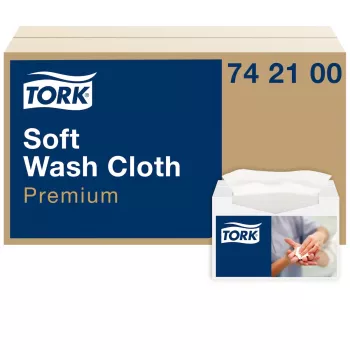 Tork Premium Soft tvättlapp 1-lagers vit, 1080 torkdukar (742100)