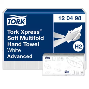 TORK Xpress Soft H2 Advanced Interfold 2-lag pappershanddukar, vit, 3780 ark (120498)