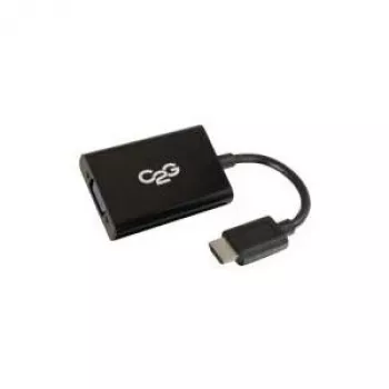 C2G HDMI-till-VGA-dongel med strömförsörjning och 3,5 mm ljud 80501