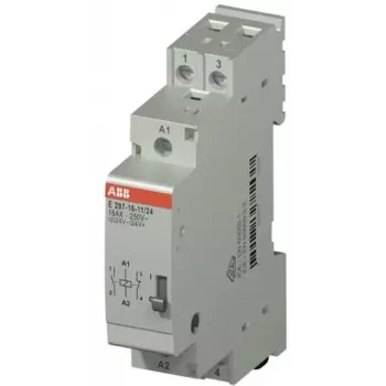 ABB installationsrelä 24 V AC/DC spole, 16 A, 1 NO + 1 NC, DIN-skena, E297-16-11/24 2TAZ311000R2043