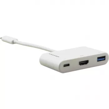 Kramer ADC-U31C/M2 USB-C-multiportadapter – 4K HDMI, USB-A, USB-C PD, 17 cm, vit 99-97210004