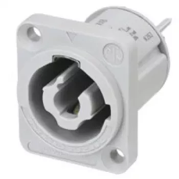 Neutrik NAC3MPXXB powerCON TRUE1 TOP inbyggnadskontakt, hane, 2+PE, 20 A, 250 V AC, grå, panelmontage