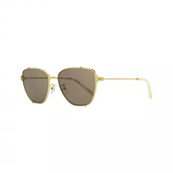 Tory Burch dam TY6105 fyrkantiga solglasögon, mörk Havana-båge, bruna gradientglas, 55 mm TY6105-32787N