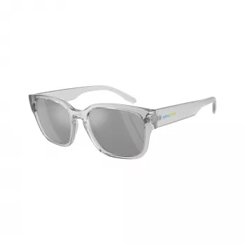 Arnette AN4325-28586G unisex rektangulära solglasögon, mattsvart båge, mörkgrå glas, 54-19-145 mm