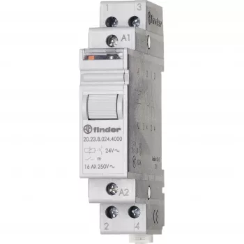 Finder 20-serie impulsrelä, 1NO+1NC, 20A, 24V AC spole, DIN-skena 202380244000