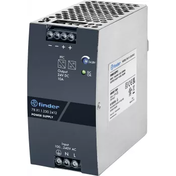 Finder 78.Y1.1.230.2412 switchat nätaggregat 24V DC 20A 480W DIN-skena