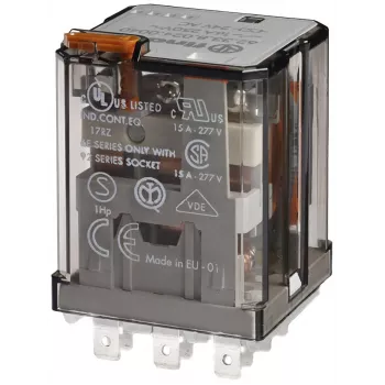 Finder 62.33.9.024.4300 pluggrelä 24 V DC 16 A 3 CO med LED och diod