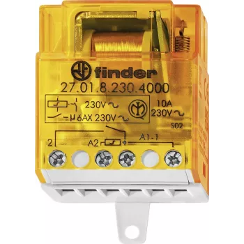 Finder 27 serie impulsrelä 1 NO 10 A 230 V AC DIN-skena 27.01.8.230.4000