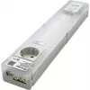 Finder LED-skåplampa med Schuko-uttag, 6W, 1000lm, 4000K, vit/transparent, 360mm 7L.55.8.230.4200