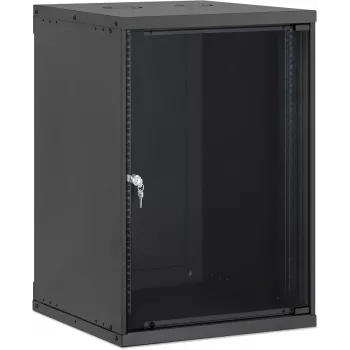 Intellinet 19 inch väggmonterat nätverksskåp, Basic Line, 15U, 560 mm djup, svart RAL 9005 (716772)