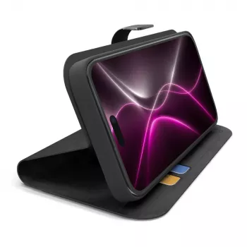 SBS Wallet Smart skal för iPhone 18 Pro Max med plånbok och stativ - svart