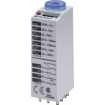Finder 85.03.8.240.0000 multifunktionellt tidrelä, 24-240 V AC/DC, 3 CO, 10 A, 18 funktioner