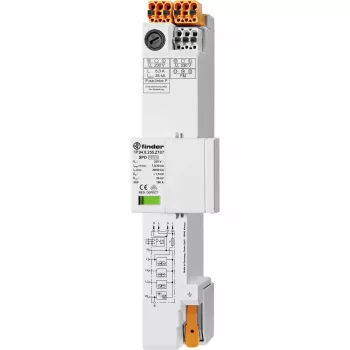 Finder 7P.94.8.255.Z107 typ 2 överspänningsskydd för 1000 V DC solcellssystem, 3-polig, 40 kA Imax, DIN-skenemontering
