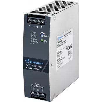 Finder 78.W1.1.230.2402 DIN-skenenätaggregat 24V DC 5A 120W 1 utgång