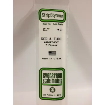 Evergreen polystyren cylindrisk stav (7 st) (217)