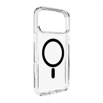 PURO Cover Protective Case for Apple iPhone 17 Pro Transparent Black MagSafe Compatible