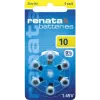 Renata ZA10 zink-luft PR70 hörapparatsbatteri 105 mAh 1,4 V 6-pack ZA10.DP6 0HG