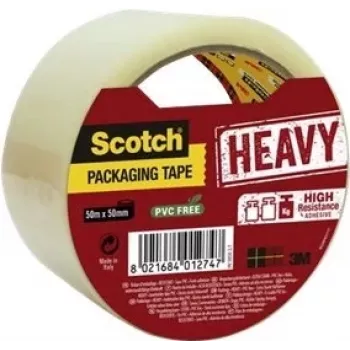 3M Scotch Heavy HV 5050 S.T. förpackningstejp, 50 mm x 50 m, transparent