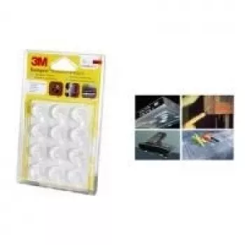 3M Bumpon skyddskuddar SJ5309BL transparent runda 22,3 mm diameter, 10,1 mm höjd, självhäftande