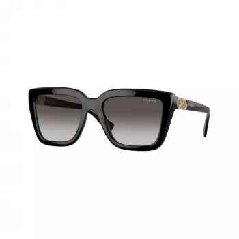 Vogue VO5575SBW448G damsolglasögon, fyrkantig acetatbåge, svart, grå gradientglas, 55 mm