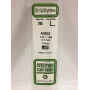Evergreen polystyren L-profil 350 x 4 x 4 mm, 3 st., vit