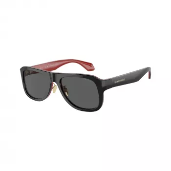 Giorgio Armani herrsolglasögon fyrkantig AR8209 6069B1 mattsvart mörkgrå 54 mm