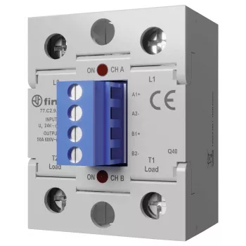 Finder serie 77 halvledarrelä, 50 A, 660 V AC, 24 V DC styrning, momentankoppling 77C290248671