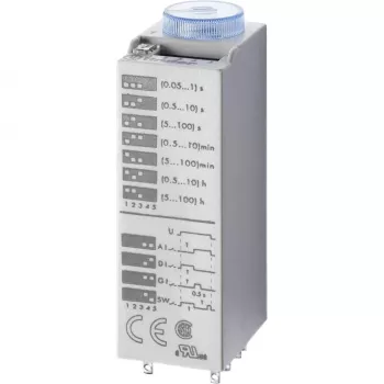 Finder 85.04.0.125.0000 multifunktionellt tidsrelä, 125V AC/DC, 0,05s-360000s, 4 växlare