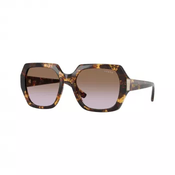 VOGUE dam VO5612SB31796 cat-eye-solglasögon, transparent rosa båge, mörkgrå glas, 55mm