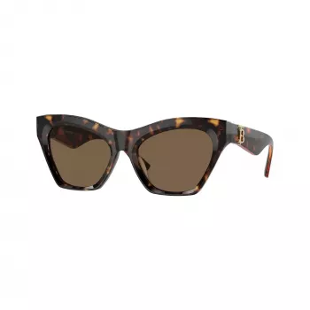 Burberry BE4420U300273 damsolglasögon, kvadratiska, dark havana-båge, bruna gradientglas, 55 mm