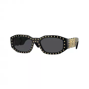 Versace unisex VE4361 solglasögon – svart båge, gråa glas, 53/18/140 mm VE4361-539787