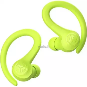 JLab GO Air Sport true wireless-hörlurar med öronbyglar, Bluetooth 5.1, IP55 svettresistent, 32 timmars batteri, gul IEUEBGAIRSPRTRYEL124