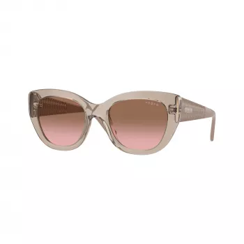 Vogue VO5567S dam cat-eye solglasögon transparent rosa / ljusbrun gradient 52mm VO5567S299014