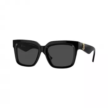 Burberry BE4419-300187 dam solglasögon, svart båge, grå glas, 54mm