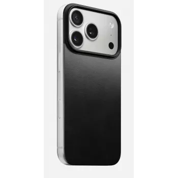 NOMAD Magnetic Leather Back för iPhone 17 Pro – MagSafe-kompatibel, Horween-läder, svart