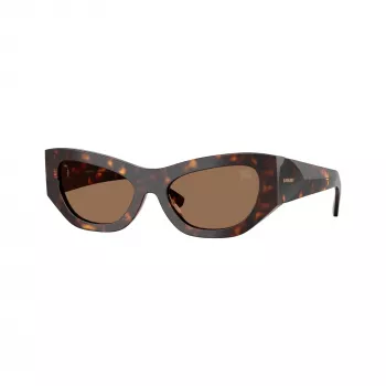 Burberry BE4450U300273 dam solglasögon, mörk Havana-båge, bruna gradientglas, 54-19-140 mm
