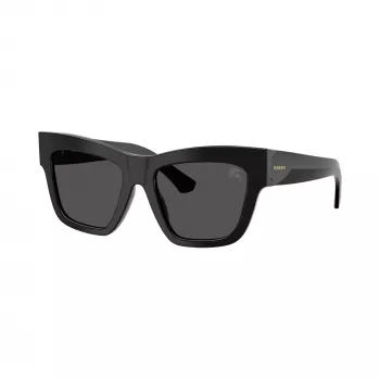 Burberry BE4449-300187 dam cat-eye solglasögon, svart båge, grå gradientglas, 53mm