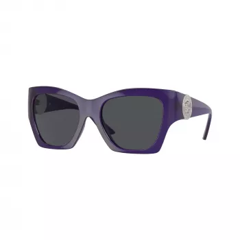Versace VE4452-541987 damsolglasögon, svart cat-eye-båge, gråa glas, 55/19/135 mm