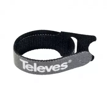 Televes KBL kardborreband för kabel, 10-pack, svart, 15 mm x 250 mm 200102